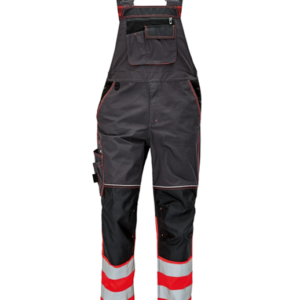 Salopeta Reflectorizanta cu pieptar - KNOXFIELD HV DW - Gri/Rosu