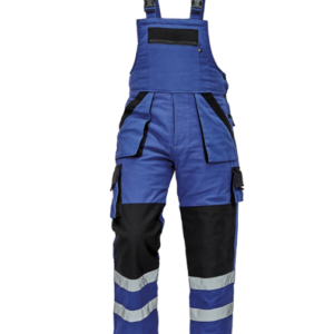 Salopeta cu Pieptar de Iarna Reflectorizanta, MAX WINTER REFLEX, 100% Bumbac, ALBASTRU NEGRU