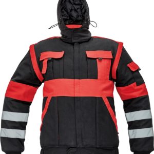 Geaca de Iarna Reflectorizanta, MAX WINTER REFLEX 2in1, ROSU NEGRU