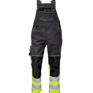 Salopeta Reflectorizanta cu pieptar - KNOXFIELD HV DW - Gri/Galben Neon