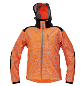 KNOXFIELD PRINTED - JACHETA SOFTSHELL HI-VIS, REZISTENTA LA VANT - ORANGE